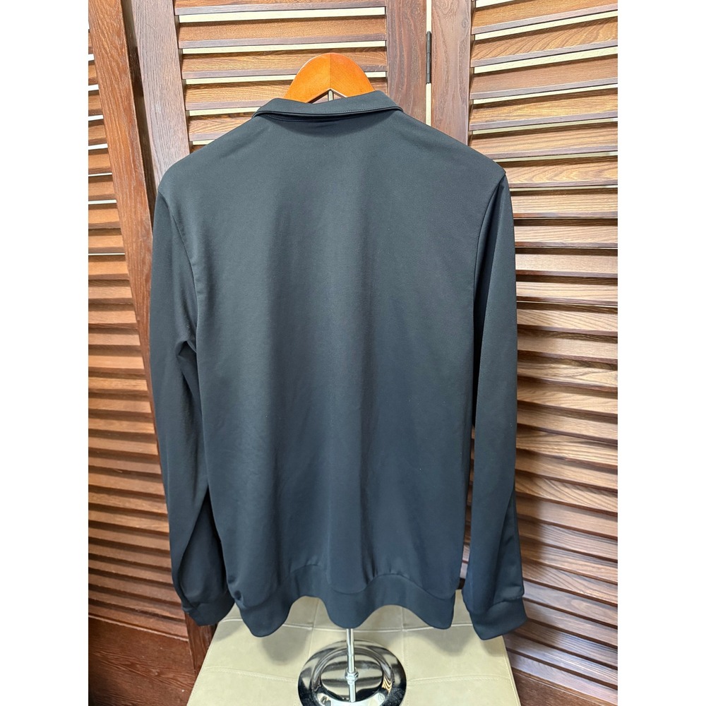 Adidas Primegreen Mens Large Black Full Zip Track Jacket 3 Stripe Sportswear - Picture 2 of 7